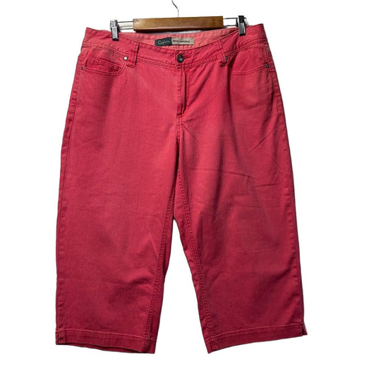 Capture Coral Cotton Capri Pants - Size 18