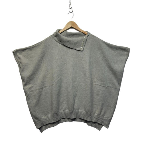 Capture Grey Knit Poncho Top - One Size