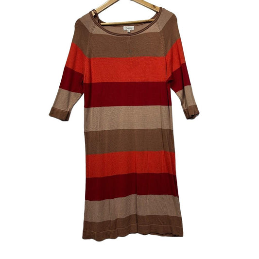 Capture Rust Striped Knit Dress - Size L