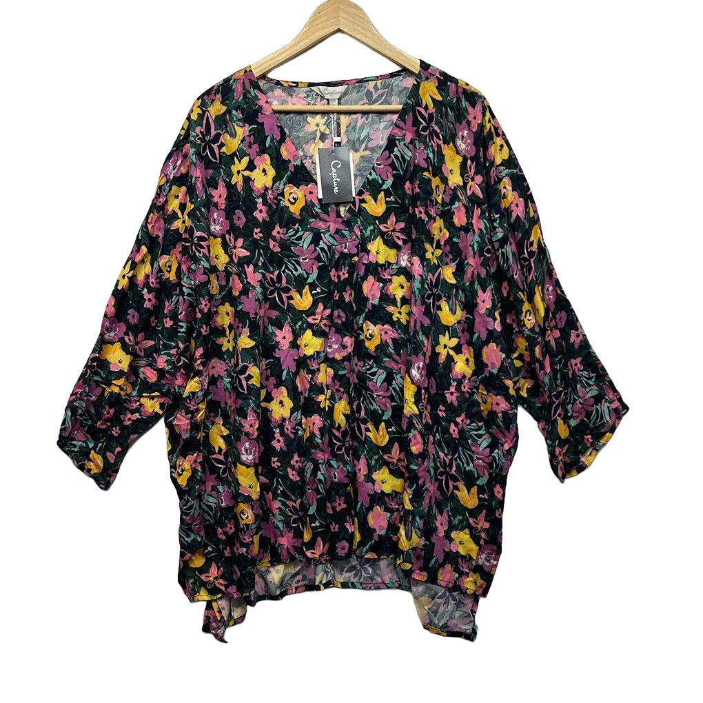 Capture Multicoloured Floral Top - Size 22