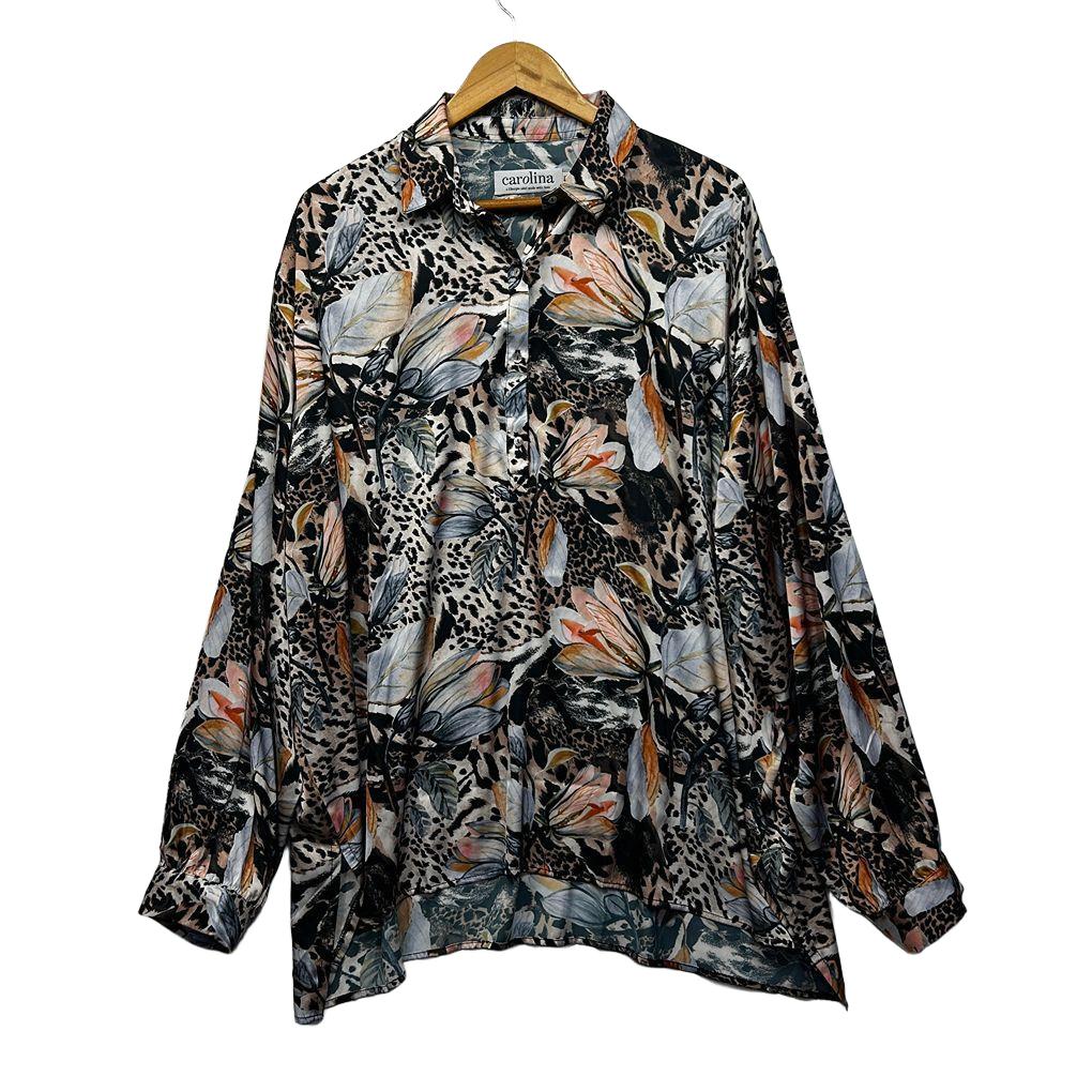 Carolina Multicoloured Plus Size Floral Shirt - Size 2XL