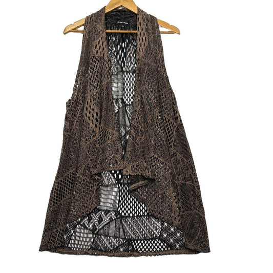 Caroline Morgan Brown Vest - Size 14