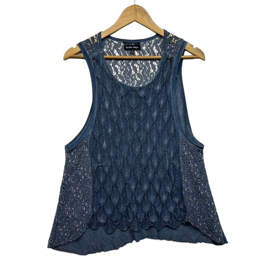 Caroline Morgan Indigo Sleeveless Top - Size 16