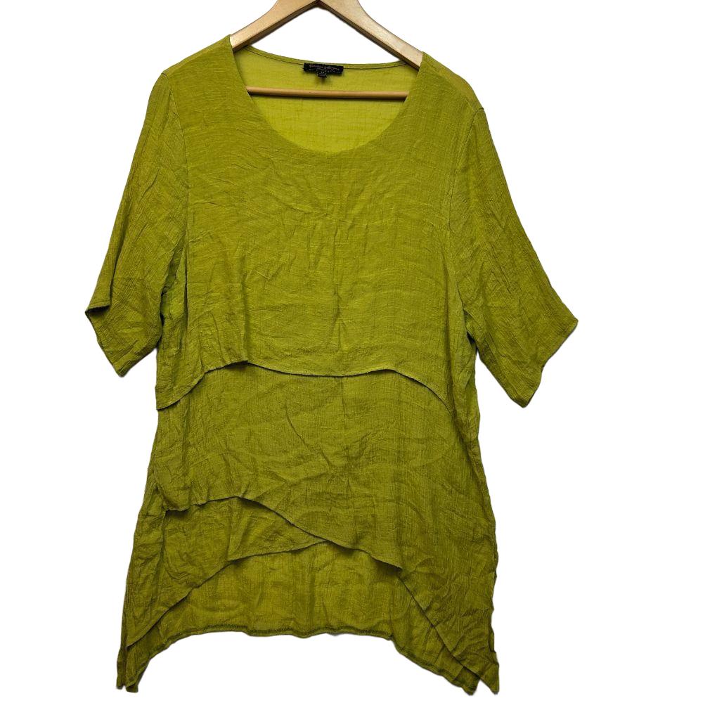 Caroline Morgan Lime Green Top - Size 20