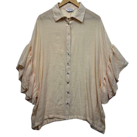 Cherrylane Ruffle Sleeve Shirt - Size XL
