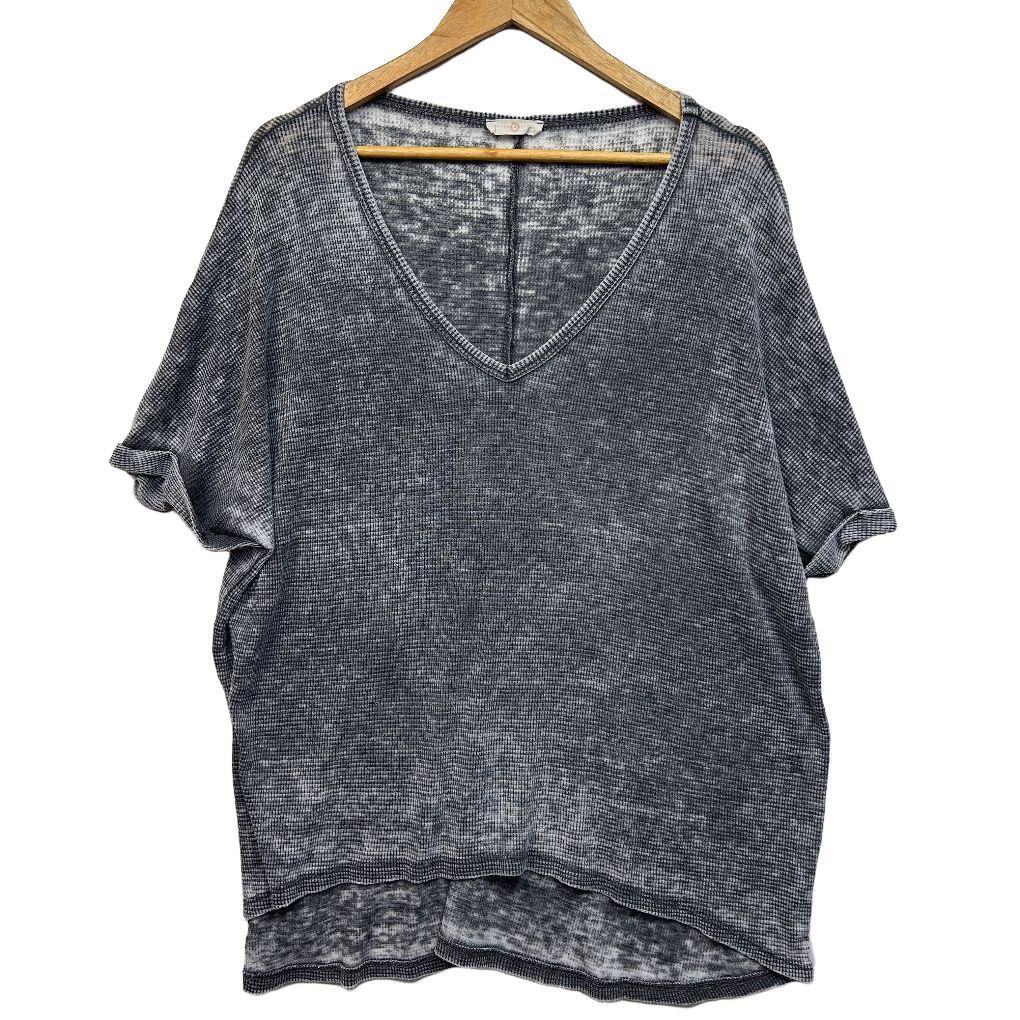 Chrysanthemum Grey Cotton Top - Size 12/14