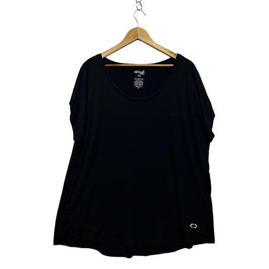 Circuit Curve Black Plus Size Active Top - Size 20