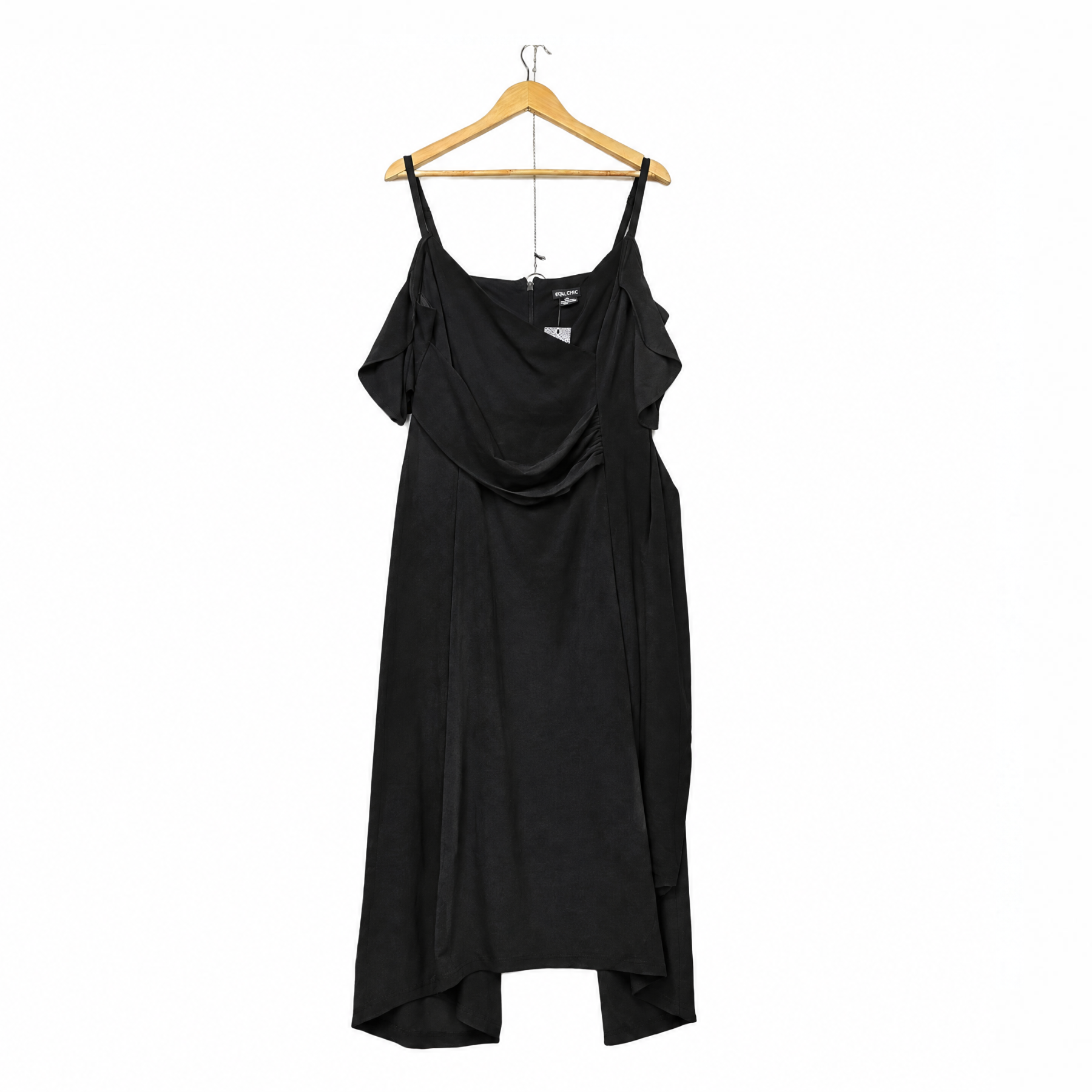 City Chic Black Cold Shoulder Cocktail Dress - Size XS/14