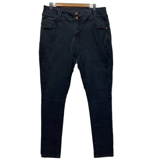 City Chic Black Denim Jeans - Size 16