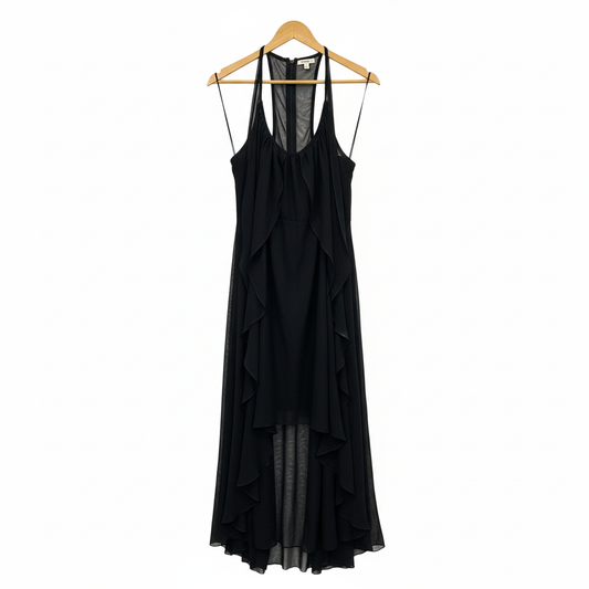 City Chic Black Plus Size Sheer Overlay Dress - Size 18/M