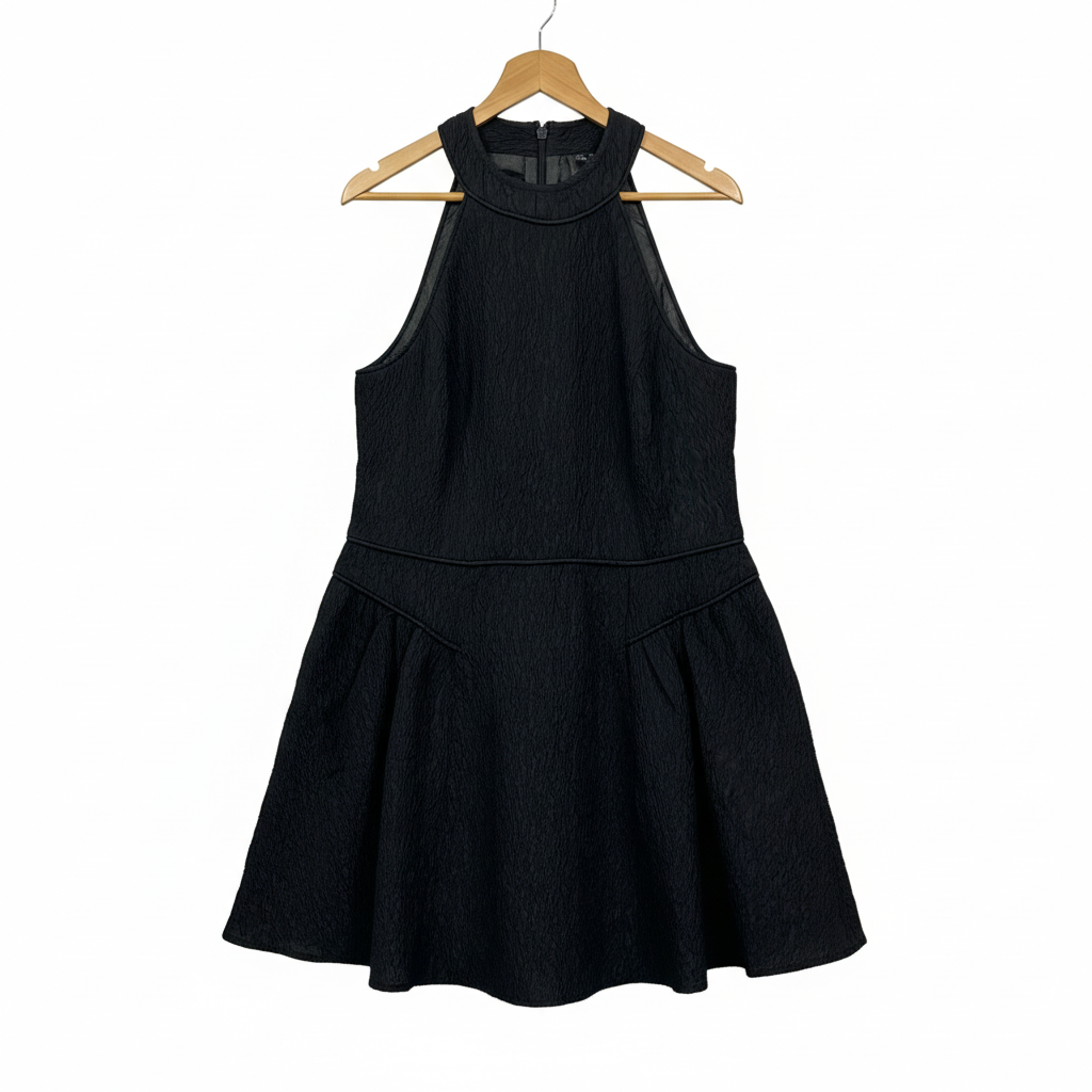 City Chic Black Plus Size Sleeveless Fit & Flare Dress - Size 16/S