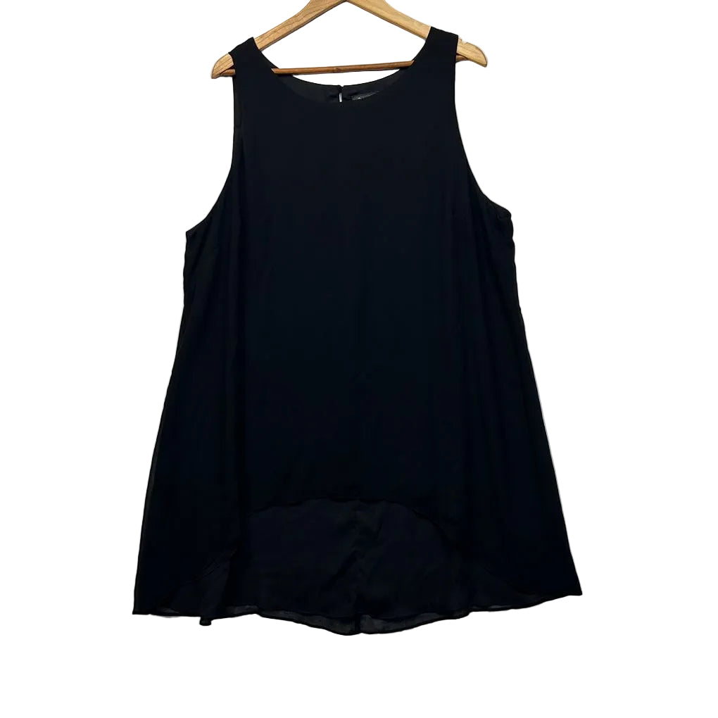 City Chic Black Sleeveless Top - Size 20/L