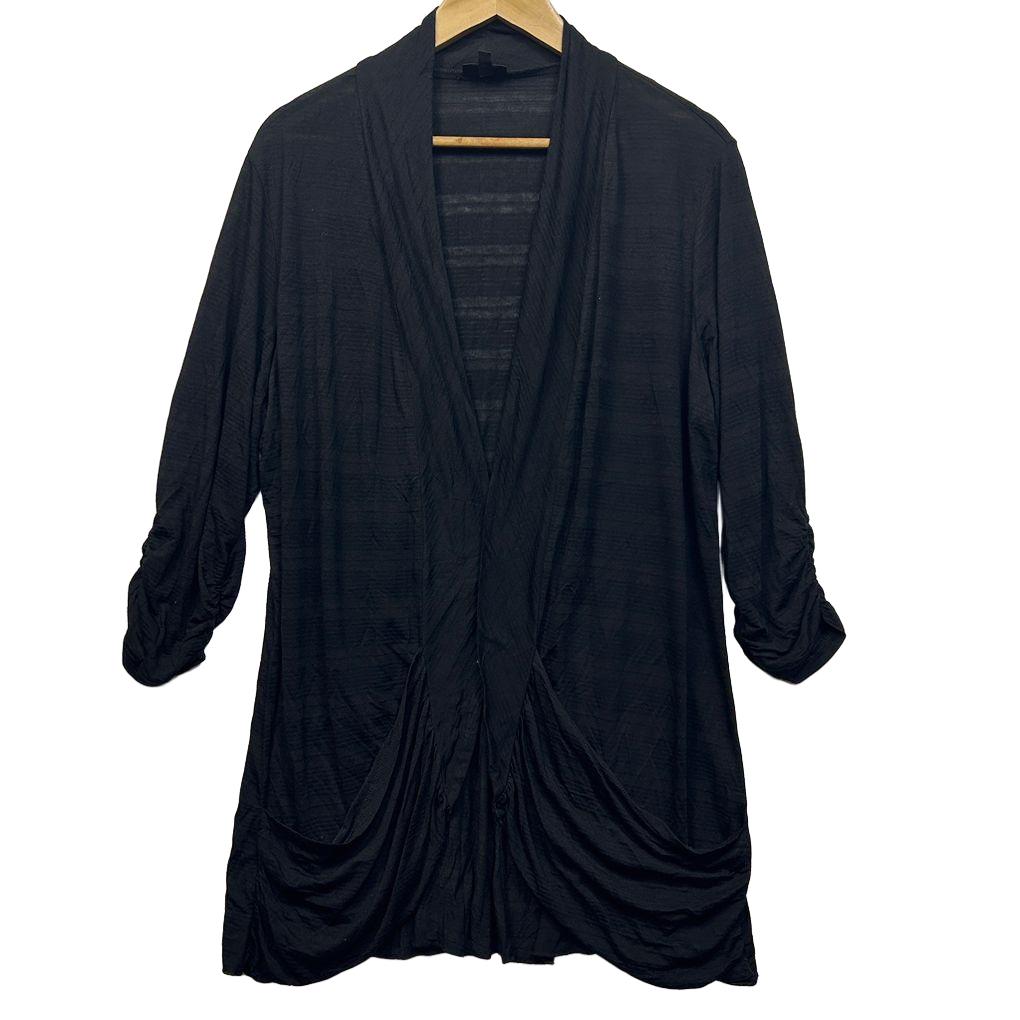 City Chic Black Top Kimono - Size 20L
