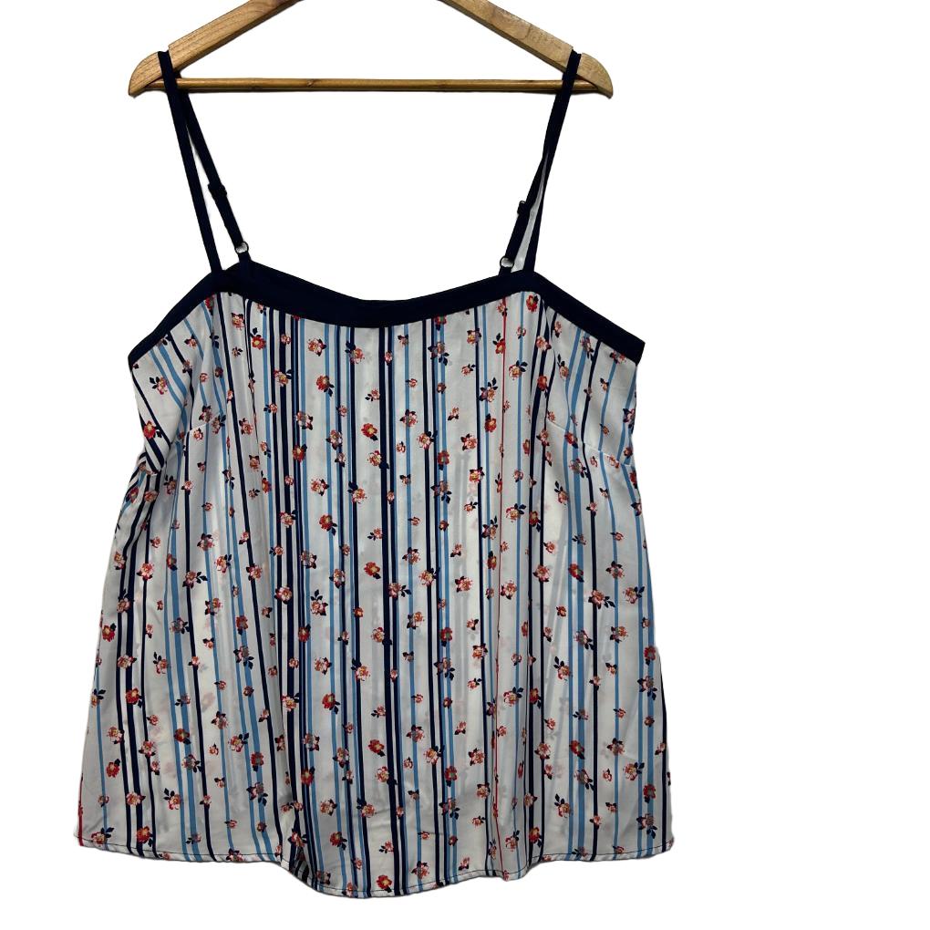 City Chic Blue Floral Top - Size 18