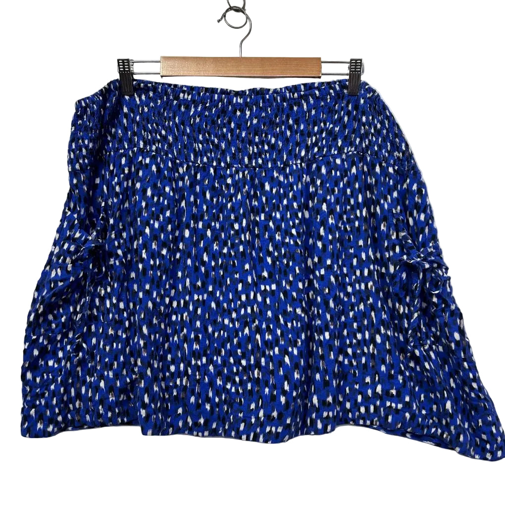 City Chic Blue Print Skirt - Size 20/L
