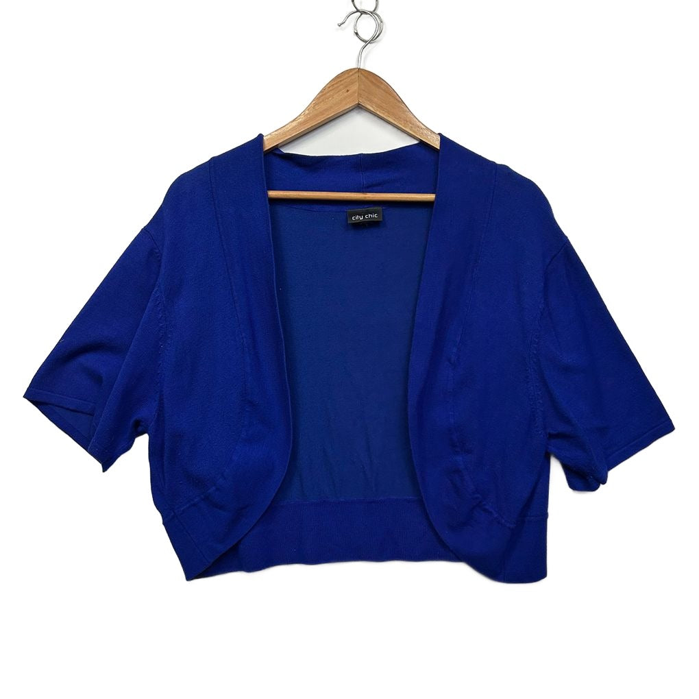 City Chic Blue Shrug - Size 14/15