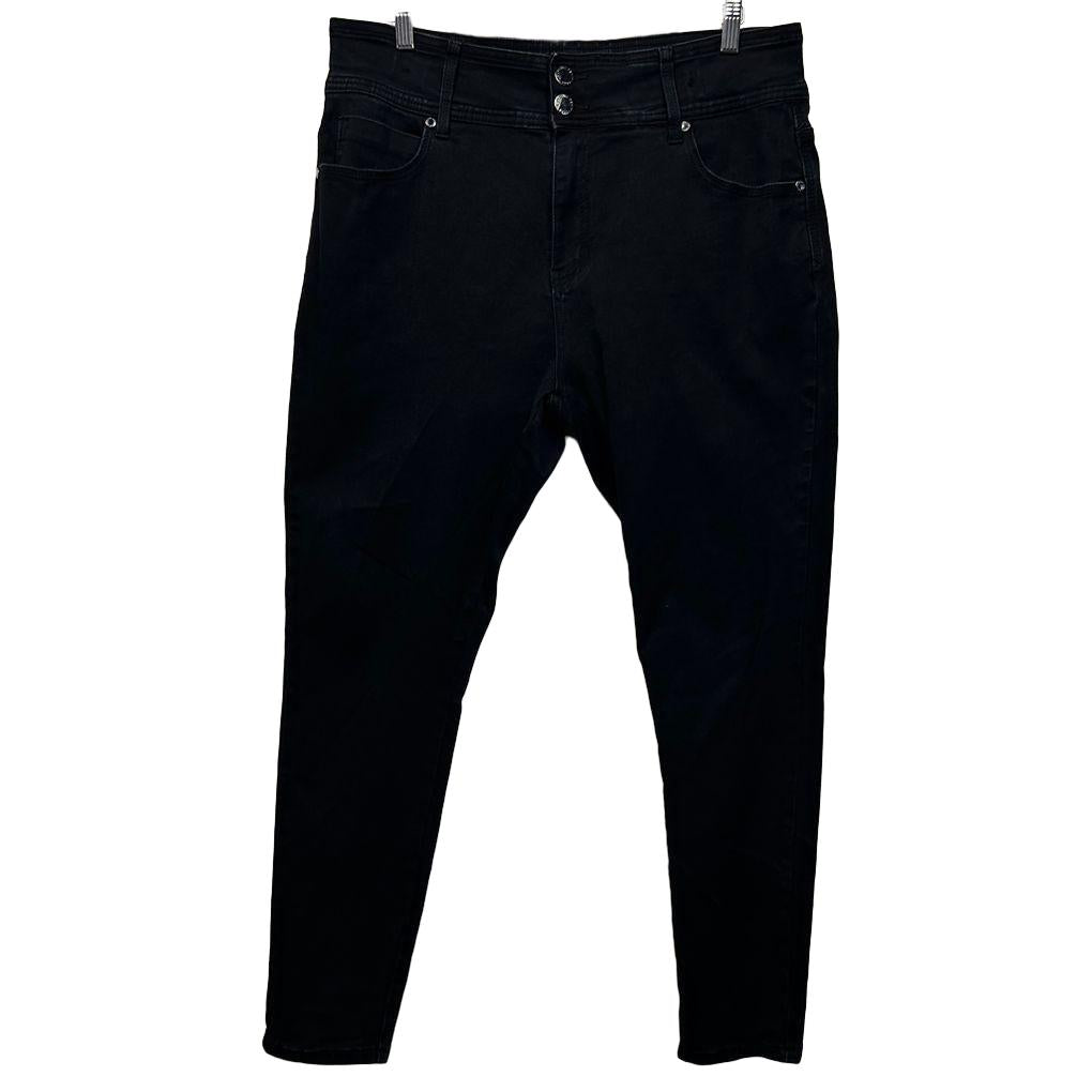 City Chic Denim Black Plus Size Harley High Rise Skinny Jeans - Size 18S