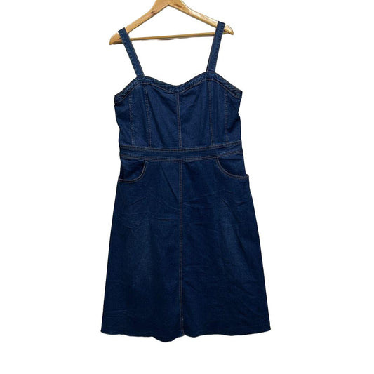 City Chic Denim Dress - Size 16/S
