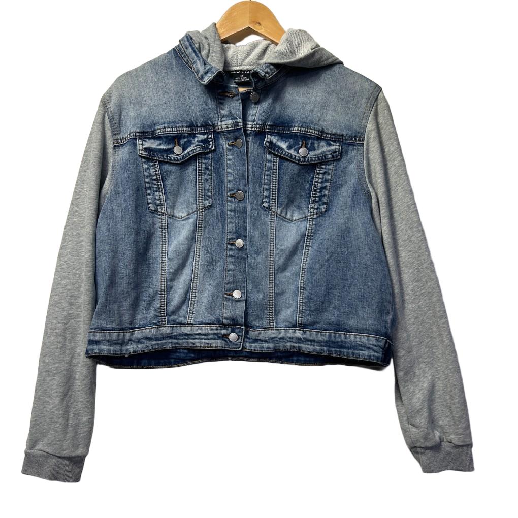 City Chic Crop Denim Jacket - Size 18/M