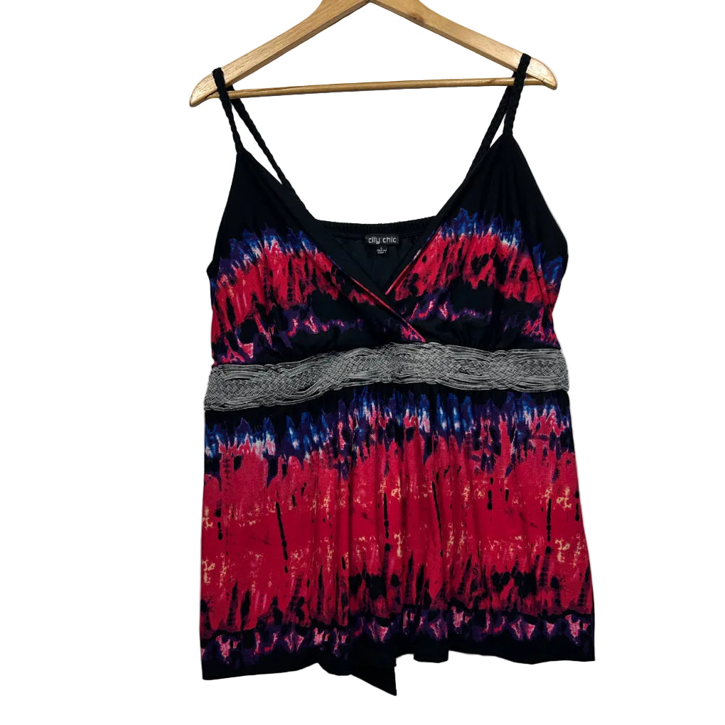 City Chic Multicoloured Plus Size Cami Top - Size 20/L
