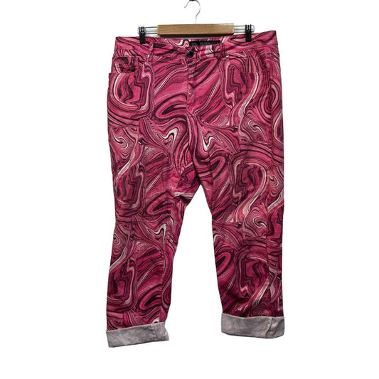 City Chic Pink Harley Mid Rise Straight Jeans - Size 18