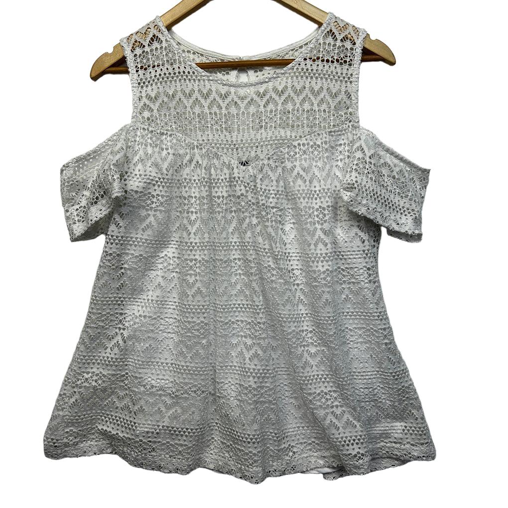 City Chic White Top - Size 14/XS