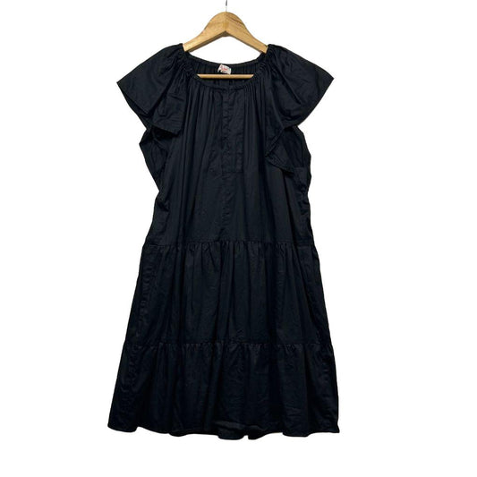 Lily Loves Black Cotton Dress - Size 16