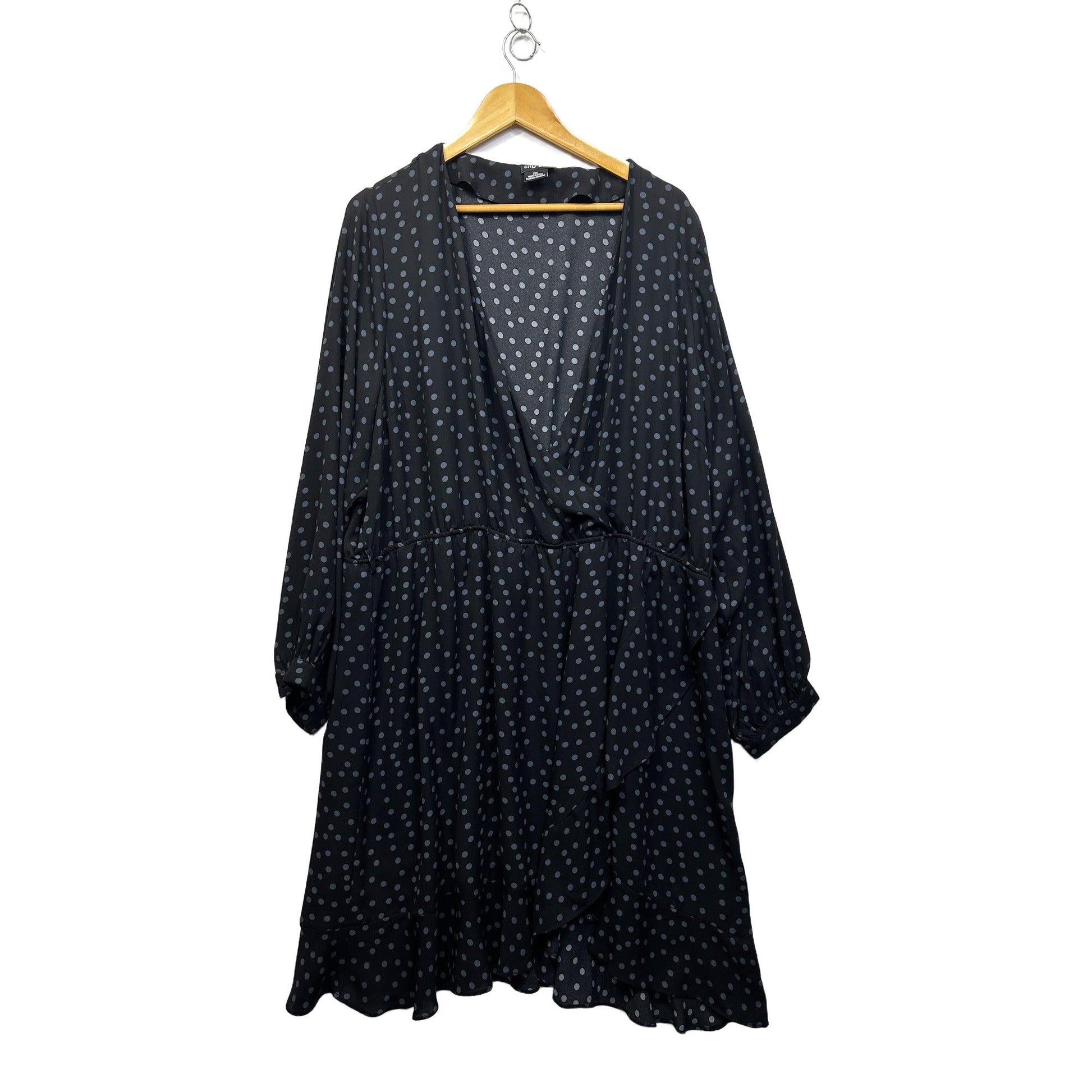 City Chic Polka Dot Dress - Size XXL