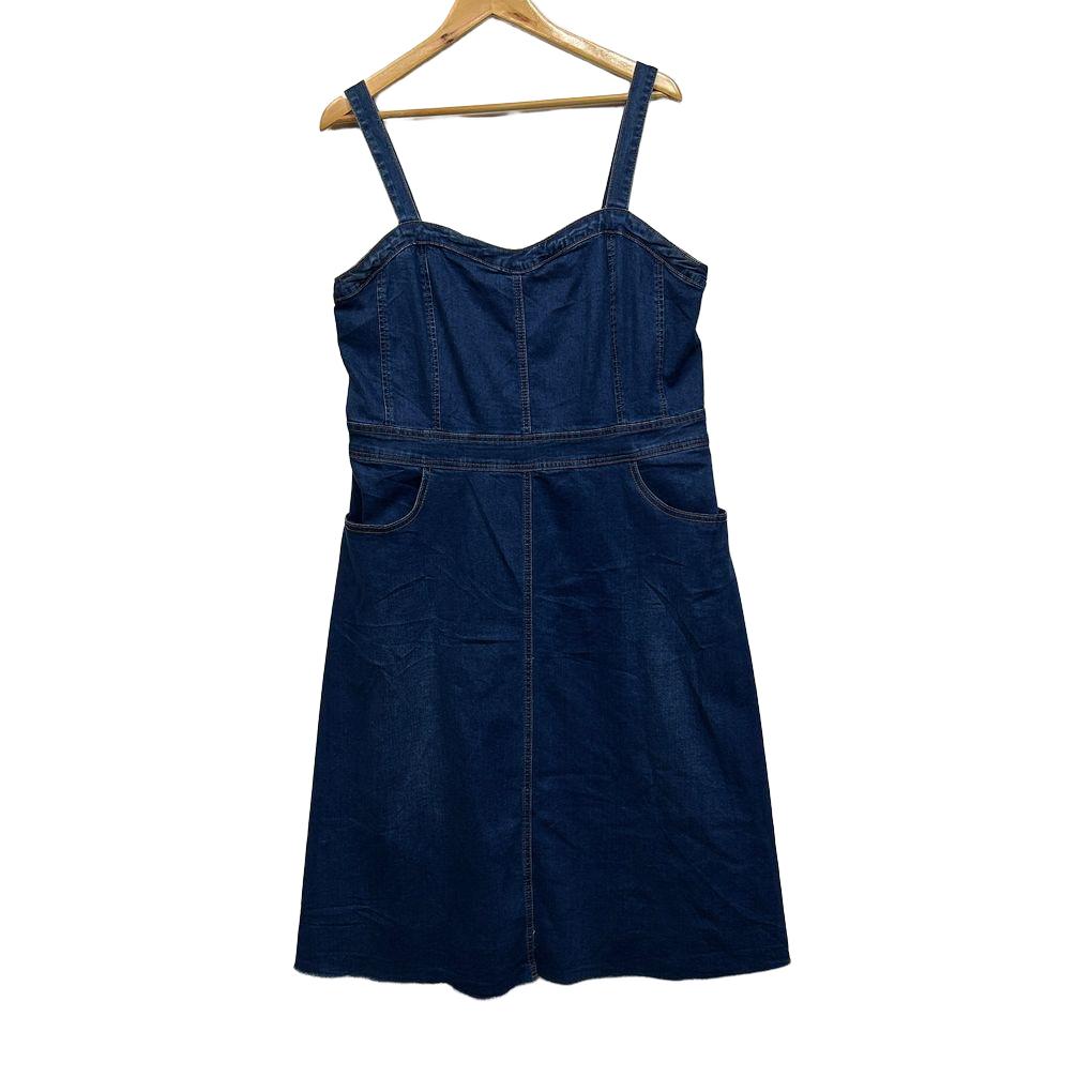 City Chic Denim Dress - Size 16/S