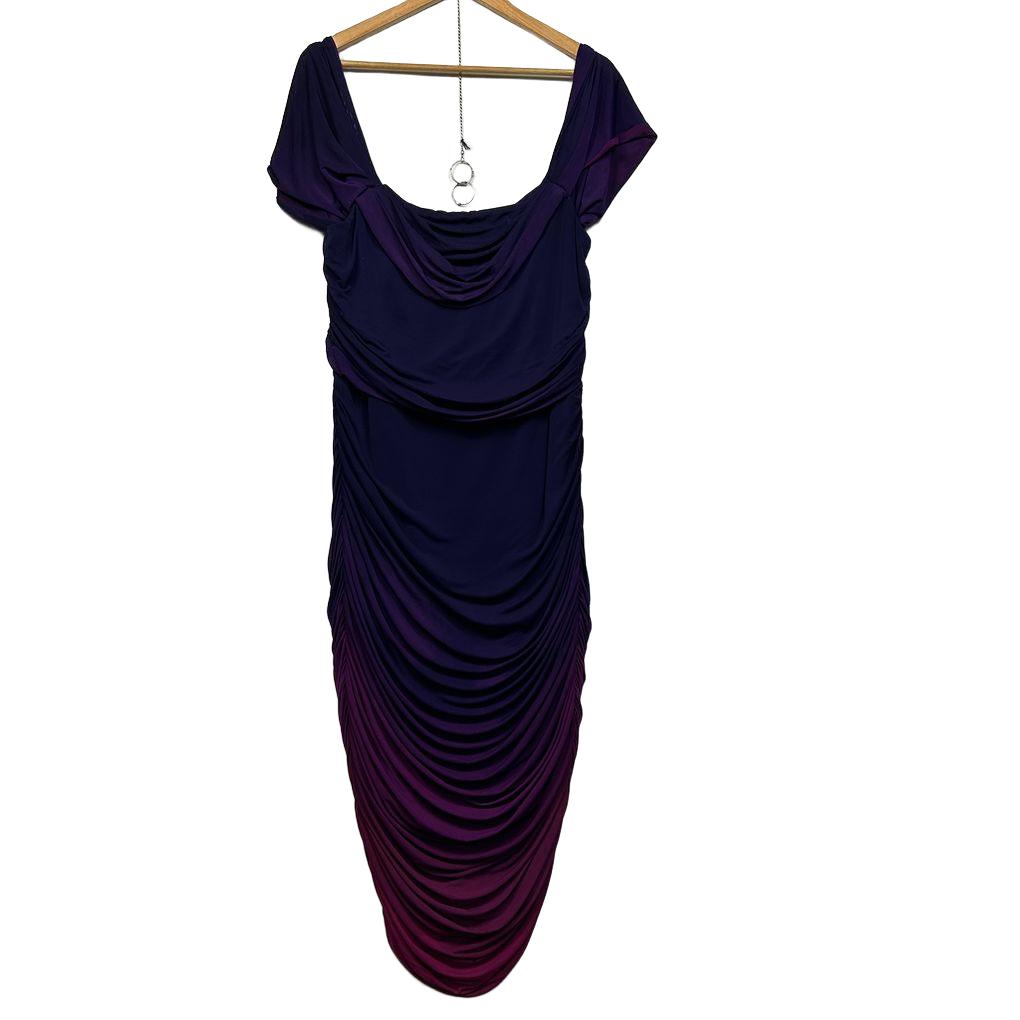 City Chic Ombre Maxi Dress - Size 18