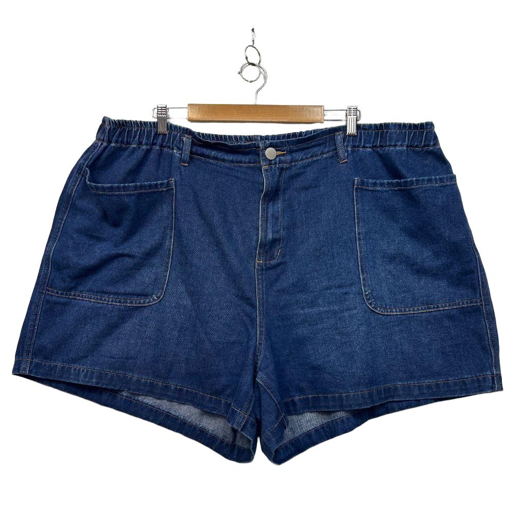 City Chic Blue Denim Shorts - Size 24