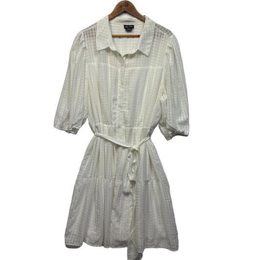 City Chic White Shirt Dress - Size 22/XL
