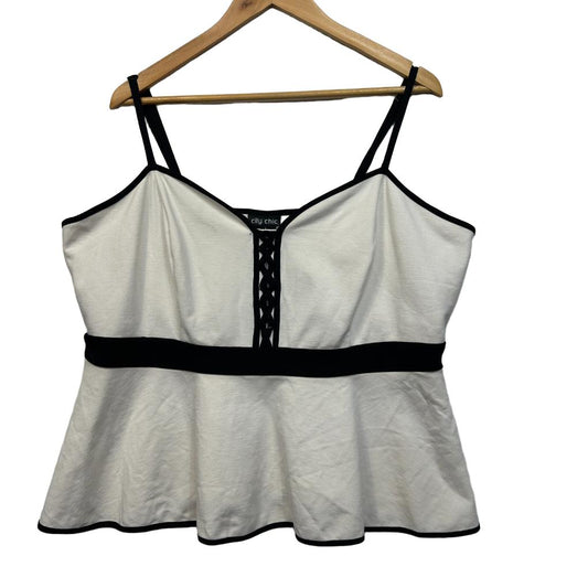 City Chic White Top - Size 20/L