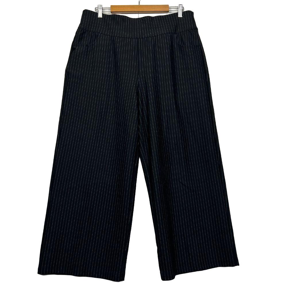 Clarity Navy Pinstripe Pants - Size XL