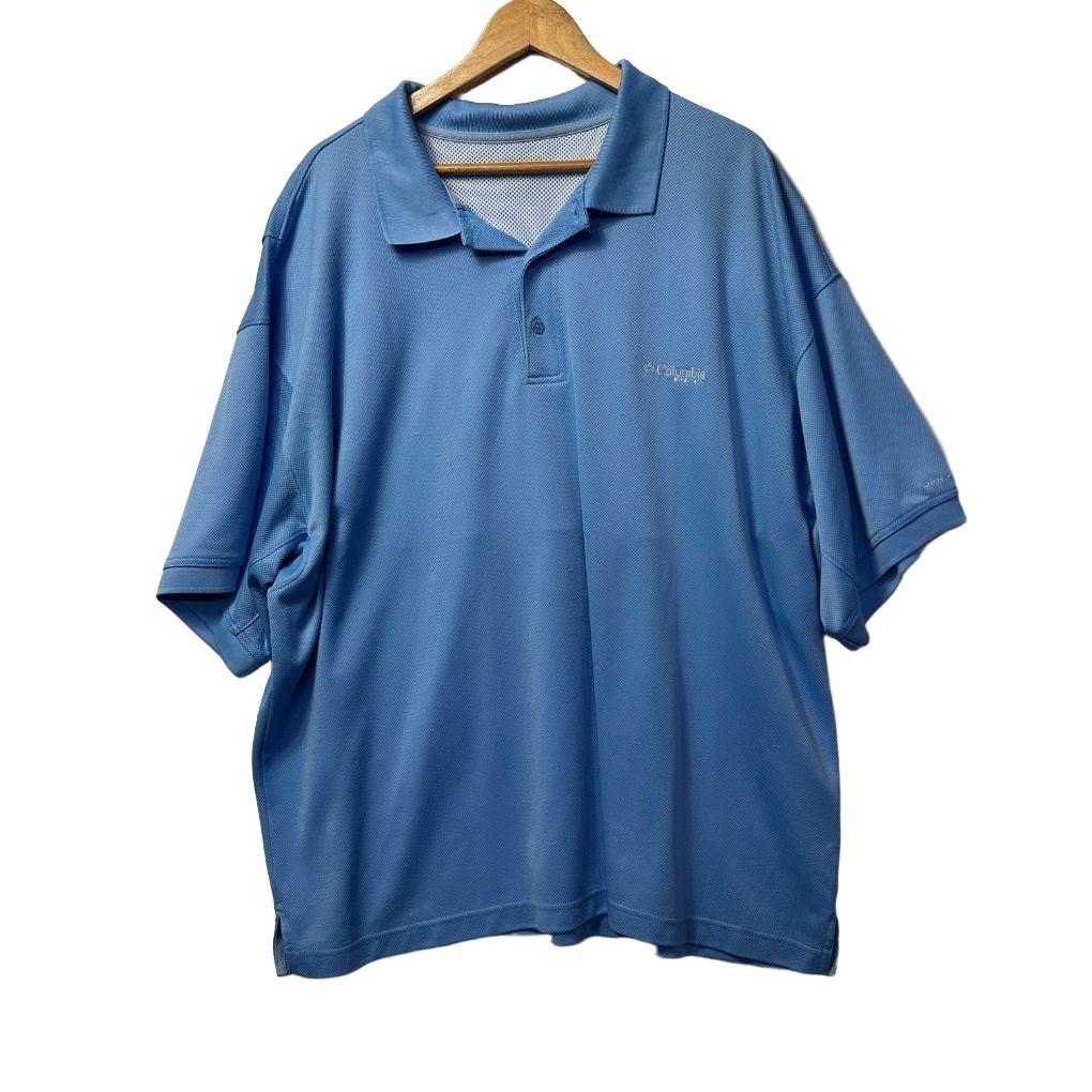 Columbia Blue Mens Polo Top - Fit 3XL/4XL