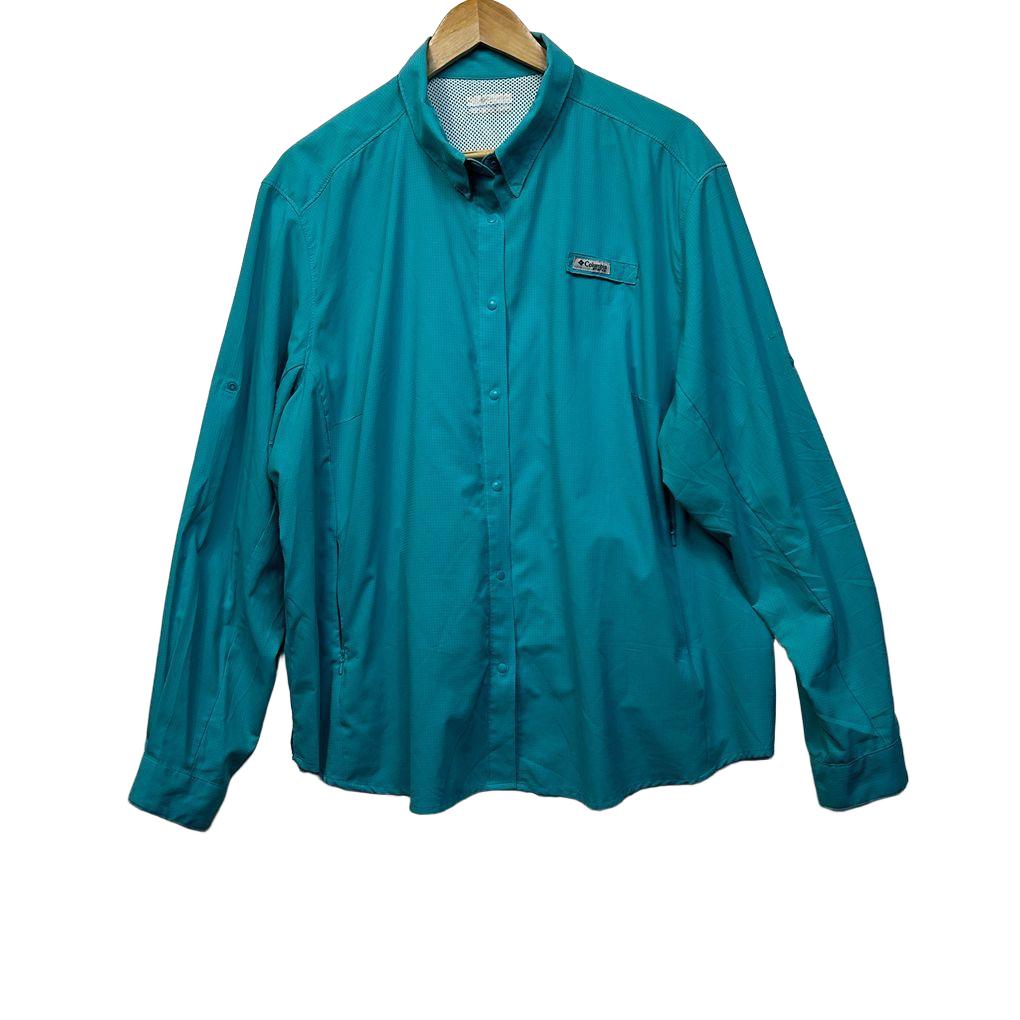 Columbia Teal Long Sleeve Shirt - Size 22/24