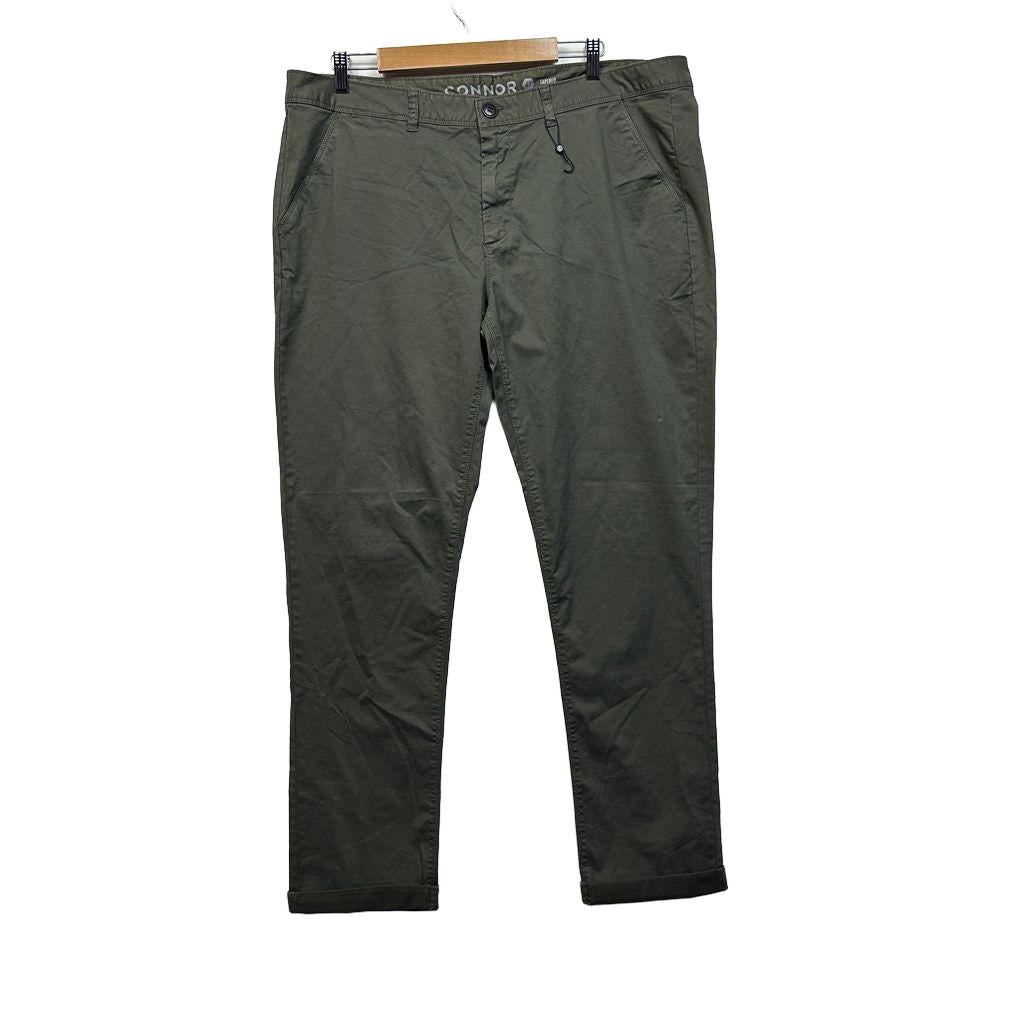 Connor Khaki Cotton Pants - Size 40
