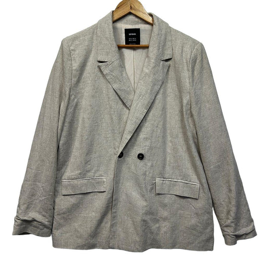 Cotton On Beige Linen Blazer - Size 14