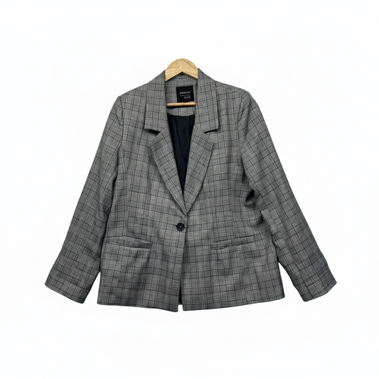 Cotton On Black and White Check Blazer - Size 14