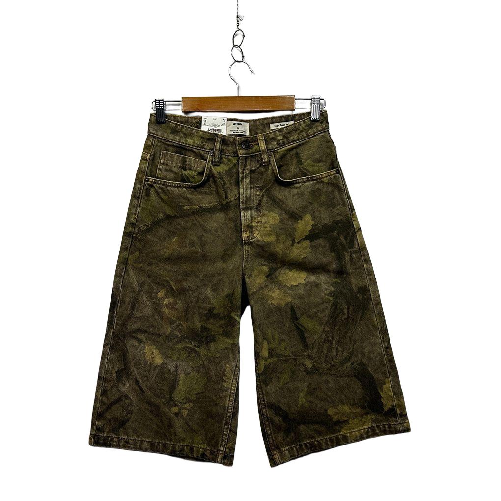Cotton On Womens Green Camo Super Baggy Denim Jort Shorts Size 26 (AU 8) NWT ebay