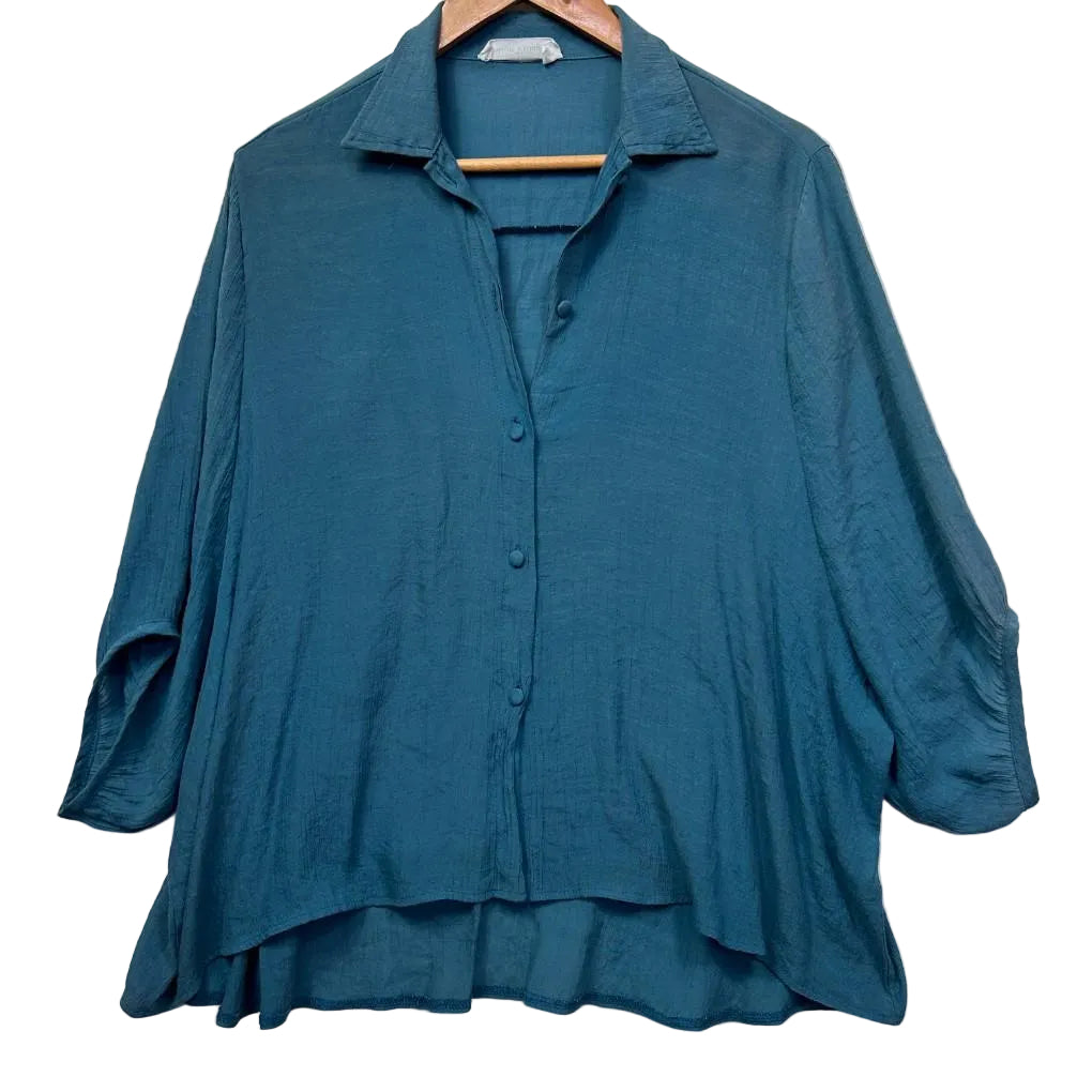 Cotton Village Teal Cotton Shirt - Size M/L