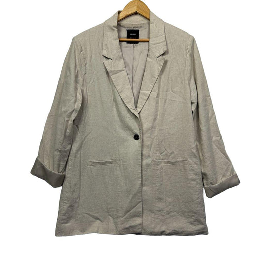 Cotton:On Beige Linen Blazer - Size 16