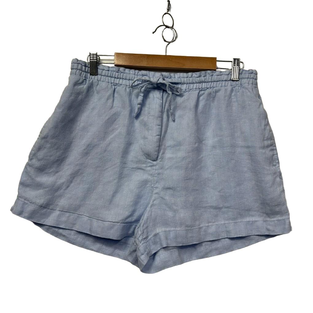 Country Road Blue Linen Shorts - Size 14
