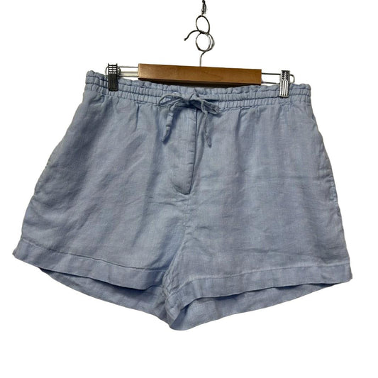 Country Road Blue Linen Shorts - Size 14