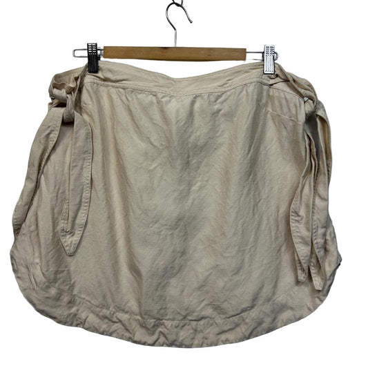 Country Road Cream Linen Skirt - Size 16