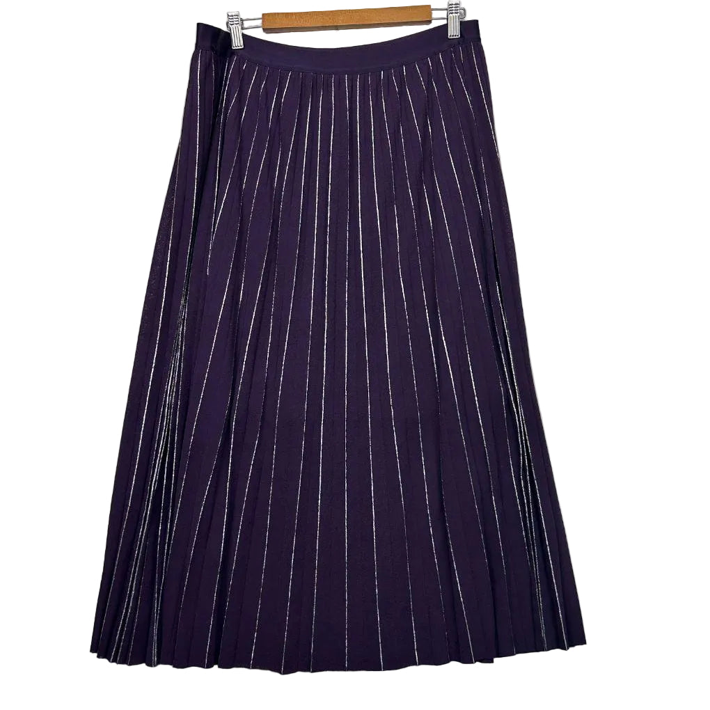 Country Road Purple Pleated Skirt - Size XL