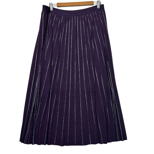 Country Road Purple Pleated Skirt - Size XL