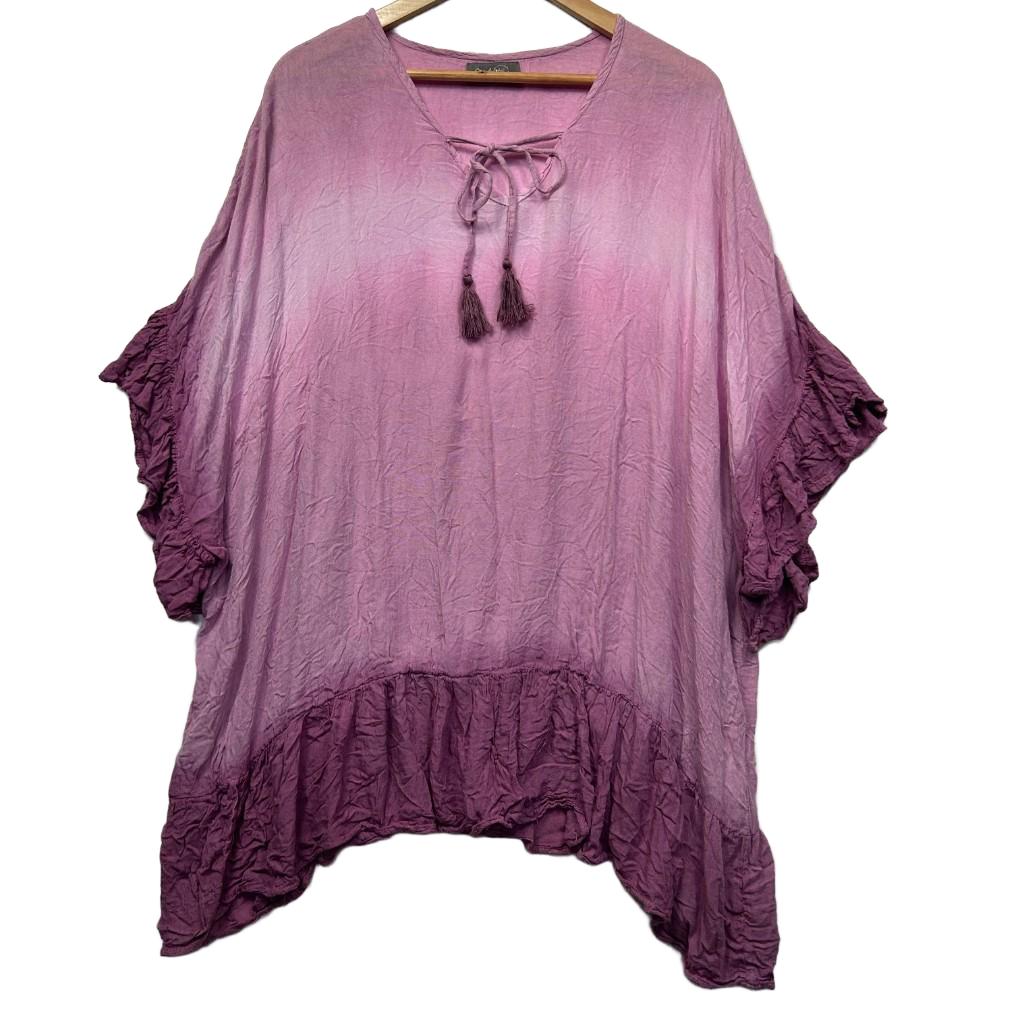 Crochetta Pink Ombre Kaftan Top - Size 20/22