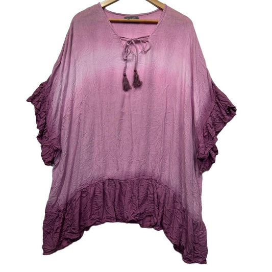 Crochetta Pink Ombre Kaftan Top - Size 20/22