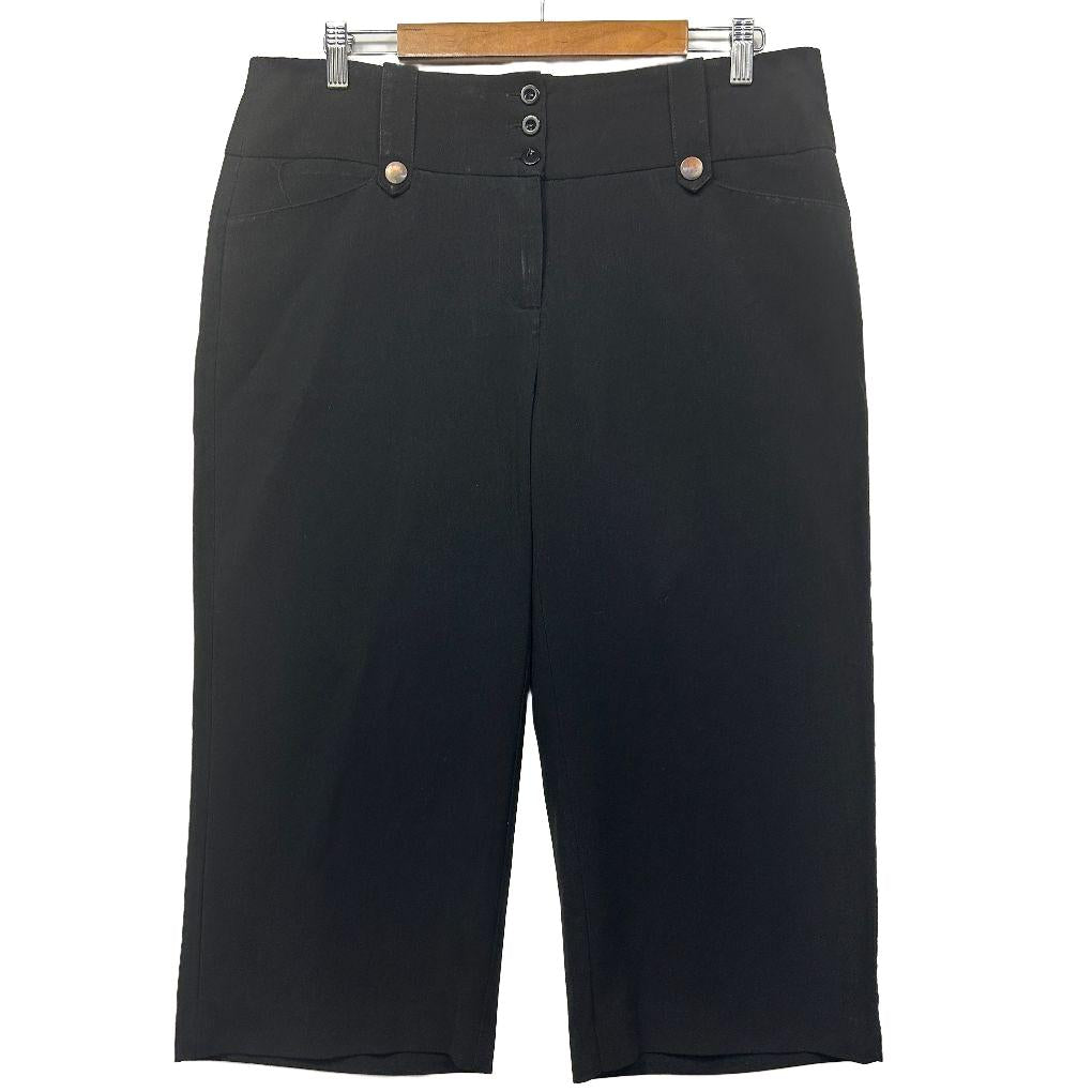 Crossroads Black Cropped Capri Pants - Size 14